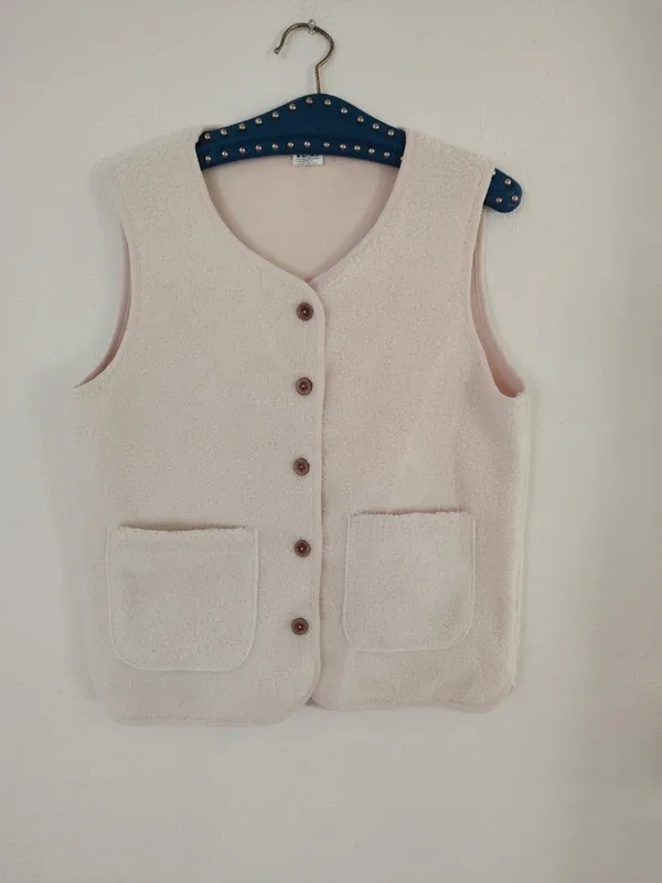 Gilet oversize en fausse laine, taille M