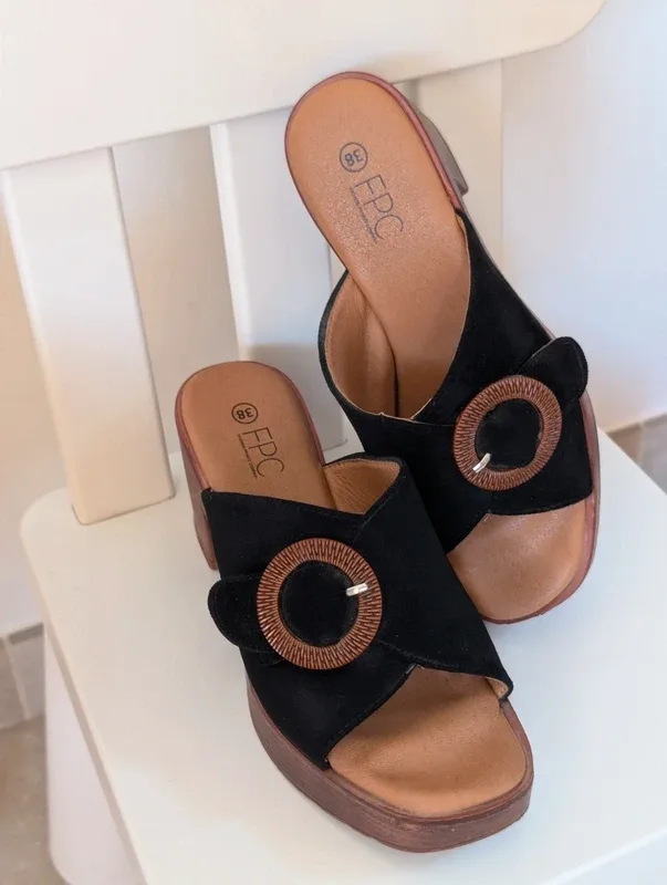 Mules en velour
